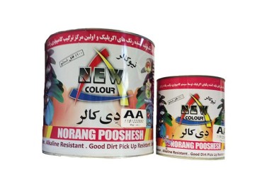 دی کالر نیم براق سفید اکرلیک  نیو کالر 